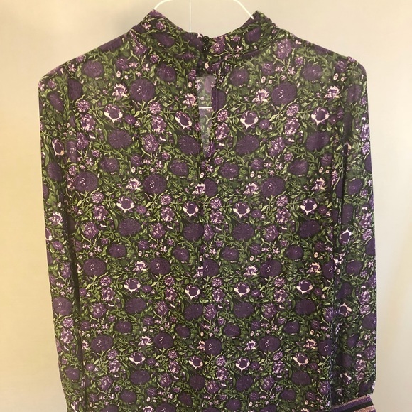 Sister Jane floral ruched blouse embellished cuffs - Picture 6 of 8